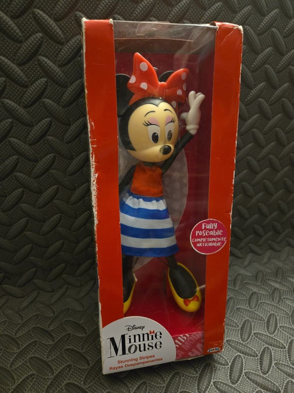 Disney Minnie Mouse Stunning Stripes Poseable Doll JAKKS Pacific Sealed READ
